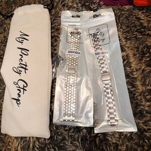 The Pretty Strap Silver Metal Apple Watch Bands